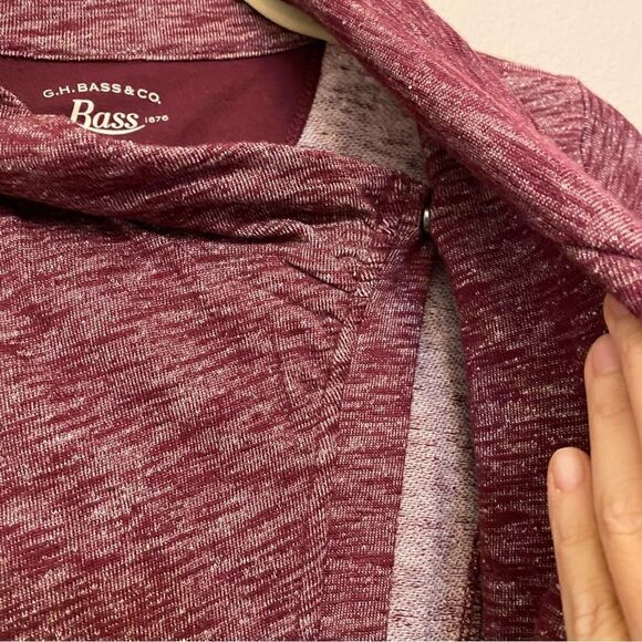 G.H. Bass womans Knit w/pockets Asymmetrical full zip Cardigan shacket Jacket S - Picture 3 of 12